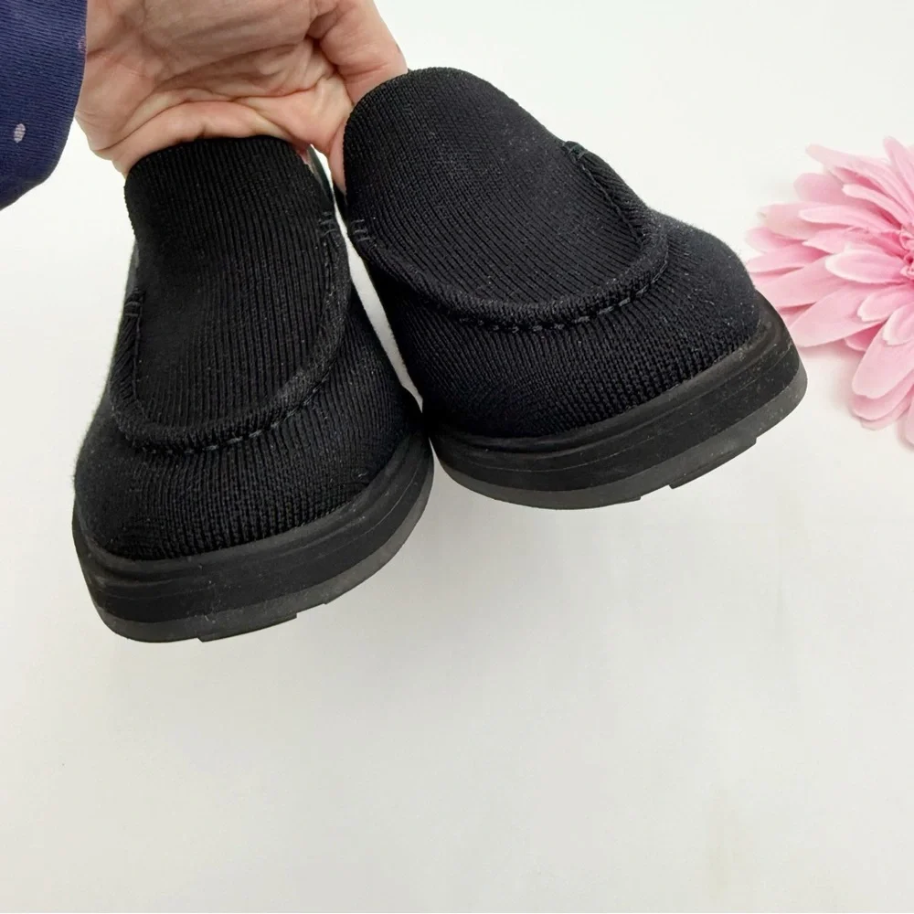 Rothy’s The Lug Loafer Shoes Onyx Black Wool - Picture 5 of 16